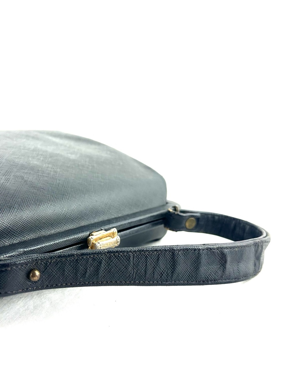 Vintage 1950s Creations by International Black Leather Top-Handle Bag - Picture 10 of 16